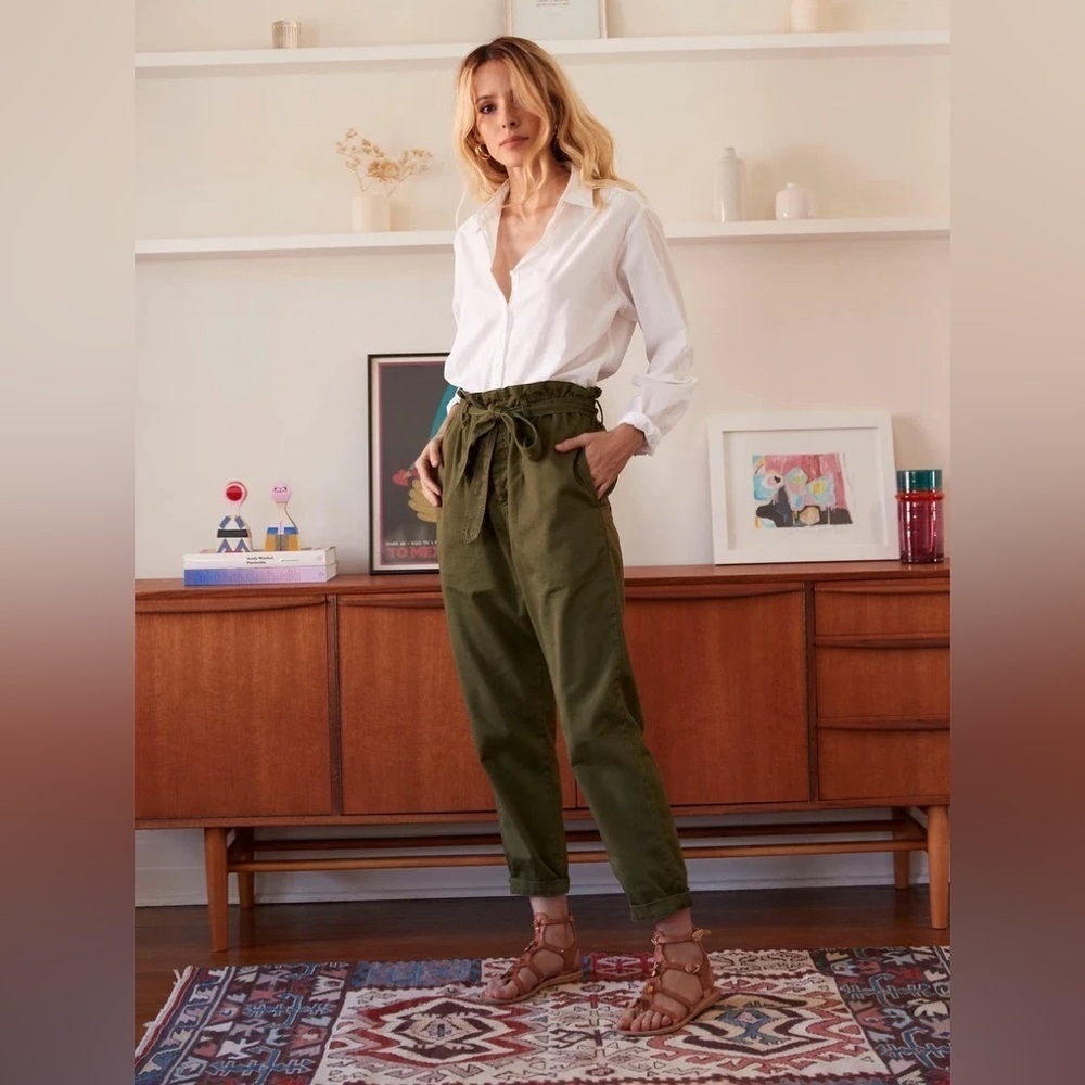 Xirena Tyese Pant Olive Paperbag Belted Pants Olive Green Size Small